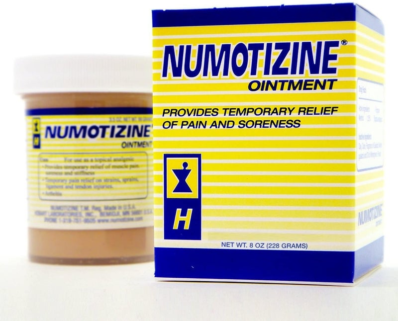 NUMOTIZINEÂ® Pain Relief Ointment | Topical Analgesic with Menthol | Sore Muscle & Joint Discomfort, Chest Comfort | 8 oz | Made in USA